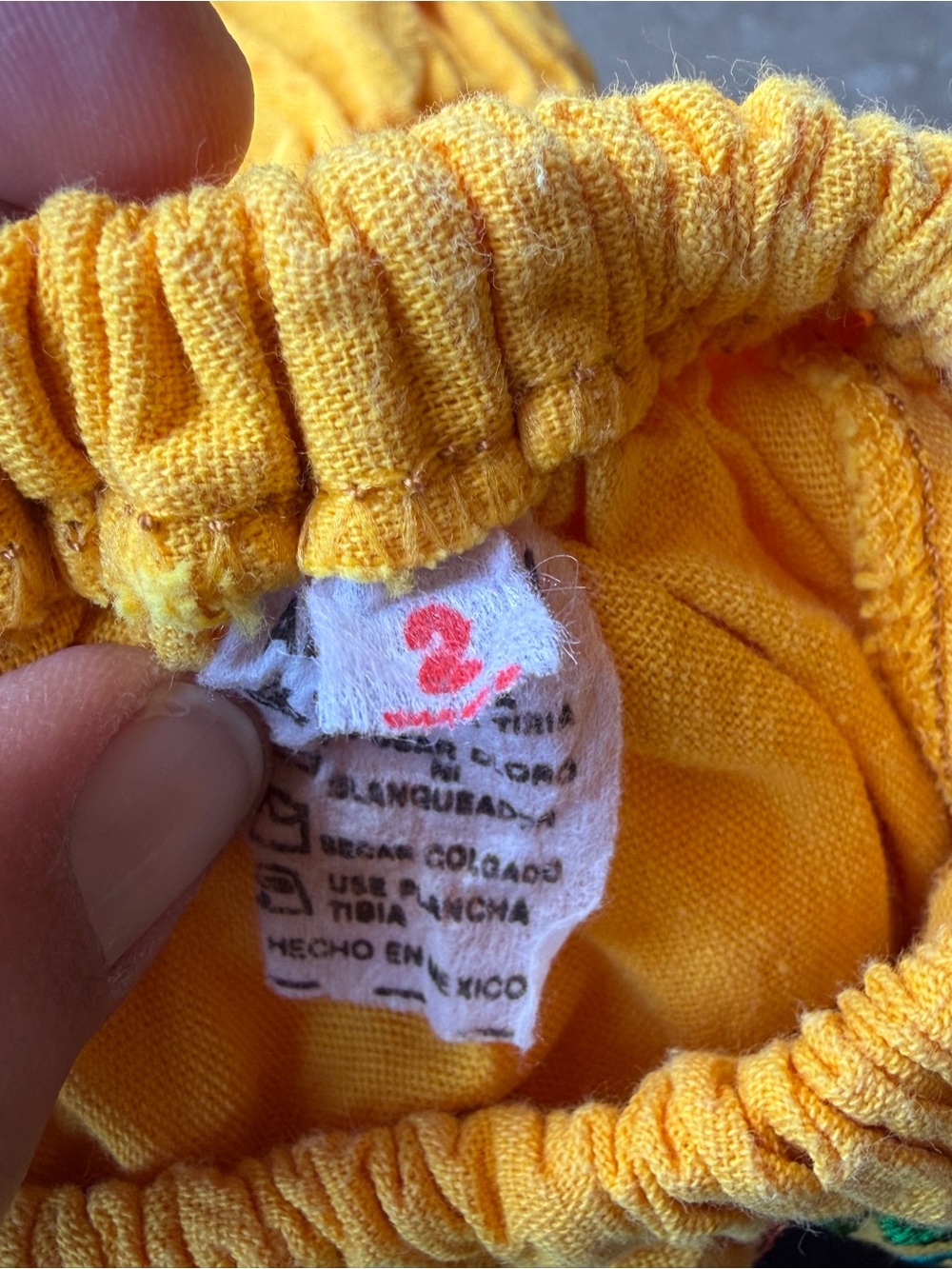 Traditional Peasant Campesino Mexican Dress 2t Yellow Vibrant Vintage Fiesta - Picture 6 of 6